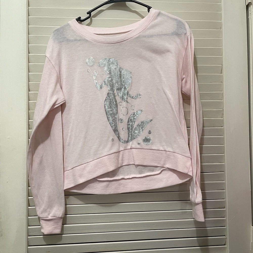 Disney Ariel Little Mermaid Long Sleeve Top EUC